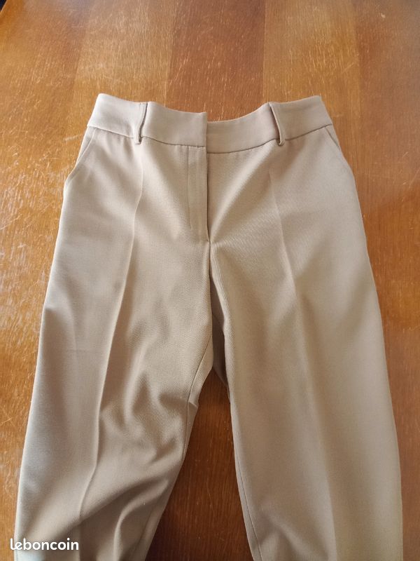 Pantalon Beige Pantalon Caroll Taille Haute PANTALON Femme Caroll