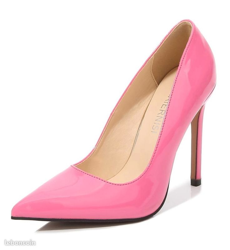 Escarpins a talons hauts 46 couleur peche (image 1)