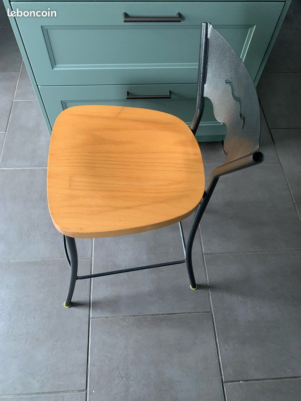 Vends 4 tabourets acier et bois (image 3)