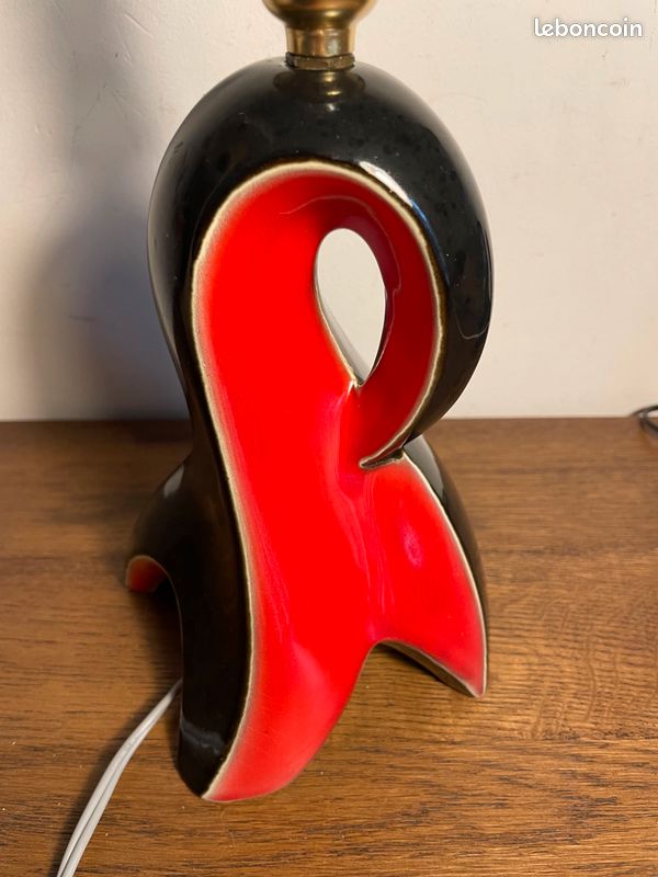 Joli pied de lampe vintage en céramique (image 3)