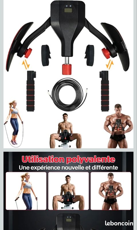 Thigh Trainer - Appareil Musculation Cuisses & Plancher Pelvien - Résistance Réglable 0-50kg - Compteur Intelligent