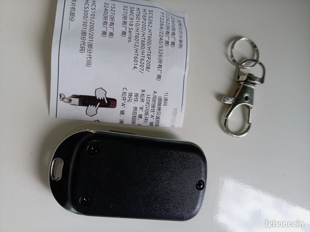 Télécommande Universelle Portail Garage 433 MHz - Cloner 4 en 1 (image 2)