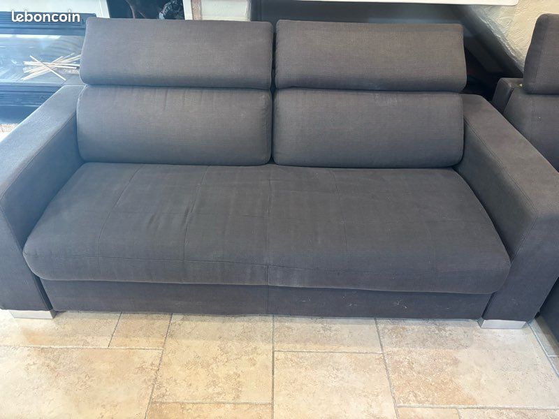 Fauteuil tissu avec sa méridienne (image 2)