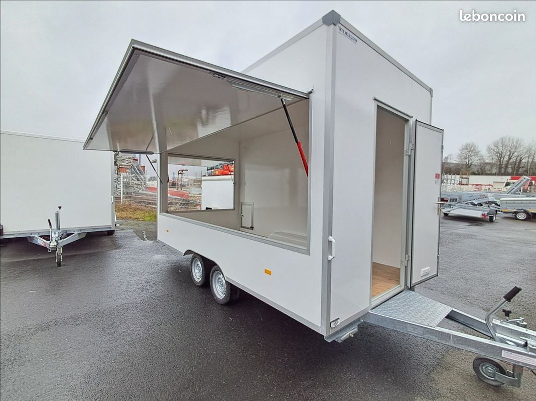 Remorque MAGASIN 2 essieux SNACK, MARCHE, FOOD TRUCK en STOCK 23 (image 2)