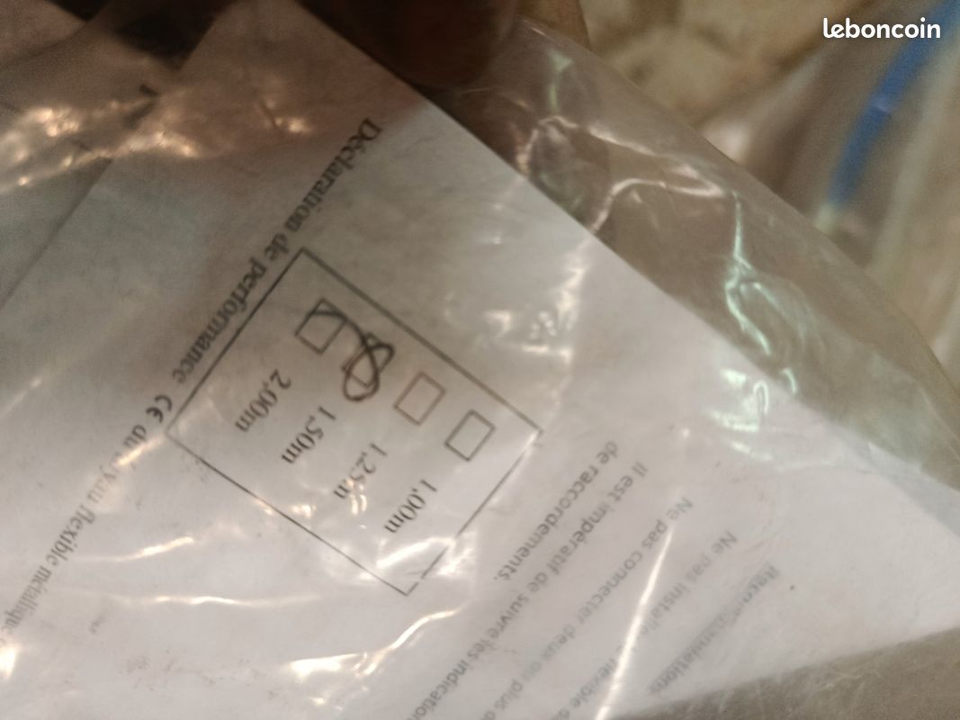 Flexible gaz inox 1,50m sans date limite avec robinet intégré (neuf) (image 2)