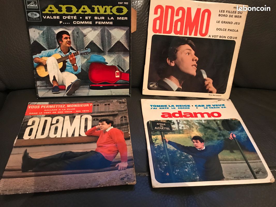 LOT 4 Vinyles 45 T ADAMO (image 1)