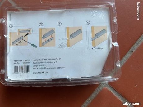 Lot de 4 système d’ouverture pour porte de meuble par pression HETTICH (image 5)