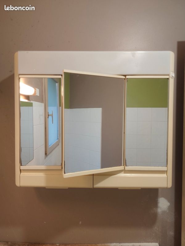 Armoire à pharmacie vintage miroir de salle de bain (image 1)