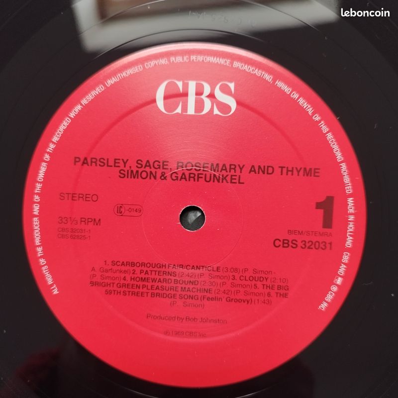 Disque Vinyle 33t Simon And Garfunkel LP Parsley, Sage, Rosemary And Thyme (image 5)