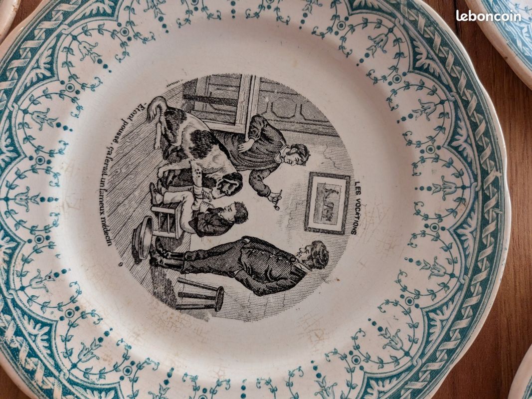 Lot de 10 assiettes a dessert Dugoin et Sarguemines (image 8)