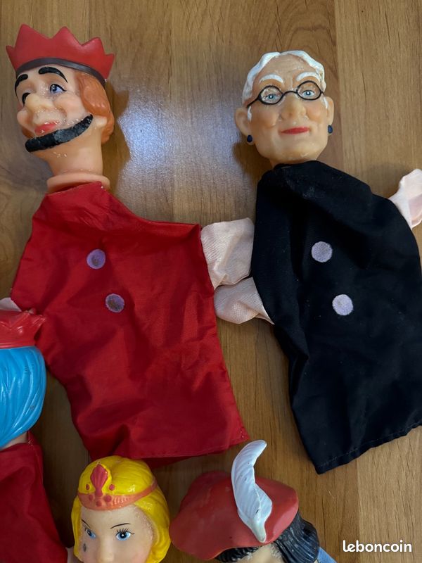 Marionnette à Main Vintage - Le Roi - Théâtre Guignol - Collection 33 Cm