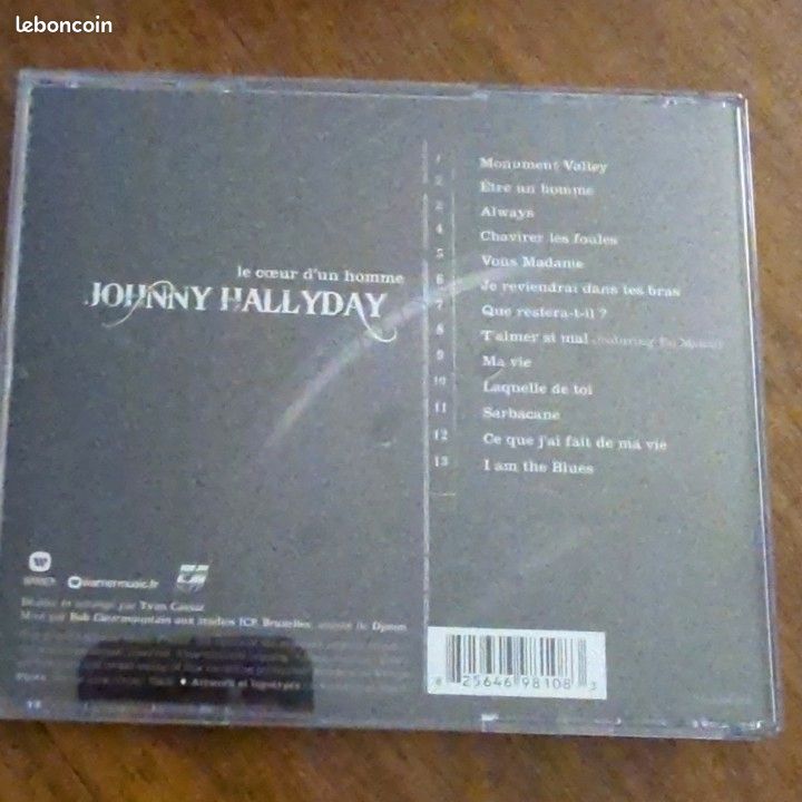Cd music Johnny Halliday le coeur d'un homme (image 2)