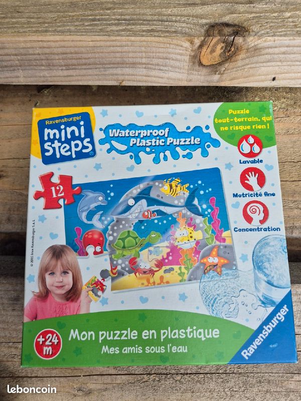 PUZZLE EN PLASTIQUE 12 PIÈCES : MES AMIS SOUS L'EAU - Ravensburger (image 1)