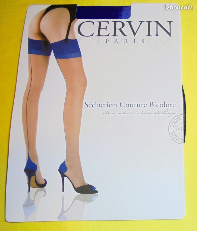 Bas Nylon Sans Couture Cervin - Noir Très Transparent - Taille 3 - NEUF