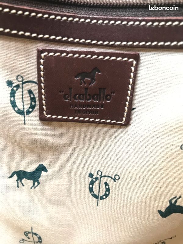 Sac à Main Vintage En Cuir JM Castro El Caballo - Artisanat Costa Rica Années 1950, Cuir Marron