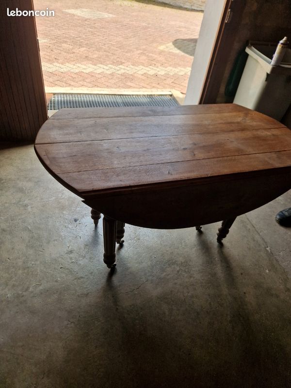 Table a abattant massif vintage (image 5)