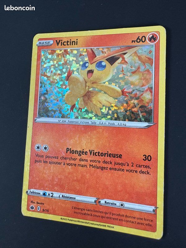 Carte Pokmon McDonald's Victini holo bleed 5/15 - Collection Carte Pokmon McDonald's Victini holo bleed 5/15 - Collection
