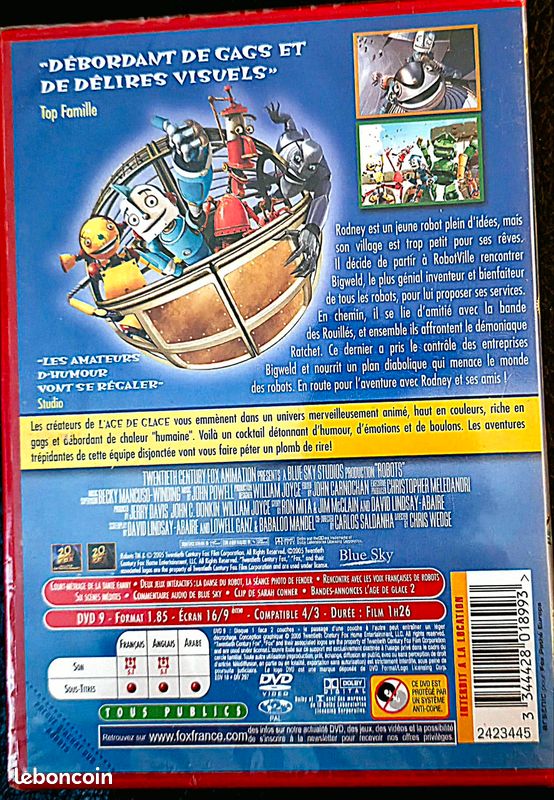 DVD ROBOTS neuf sous blister d'origine (image 2)