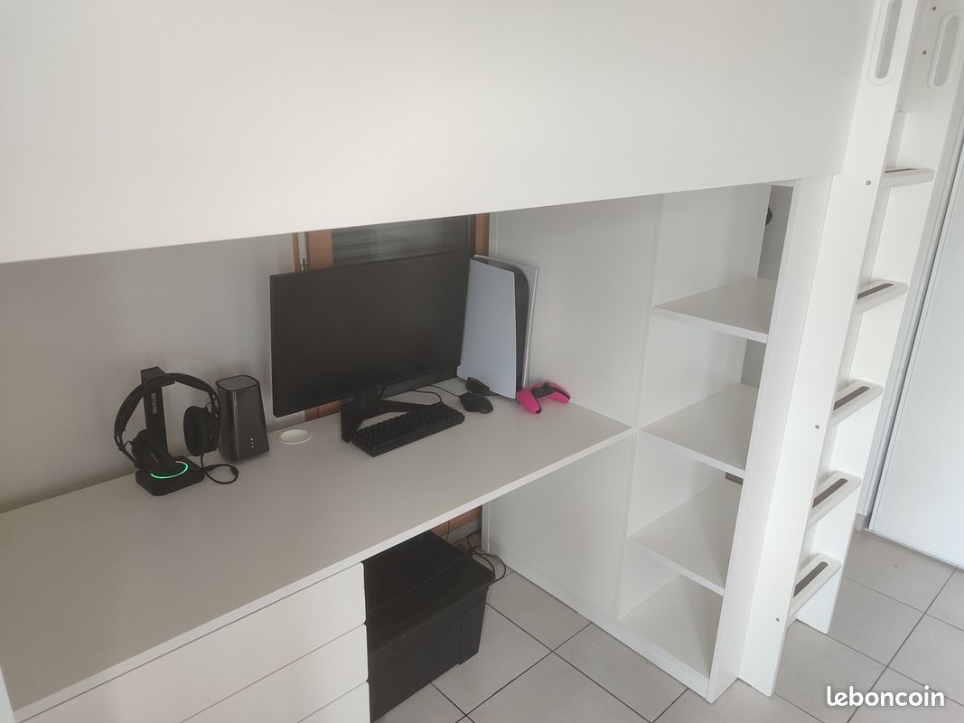 Lit Ikea avec bureau (image 2)
