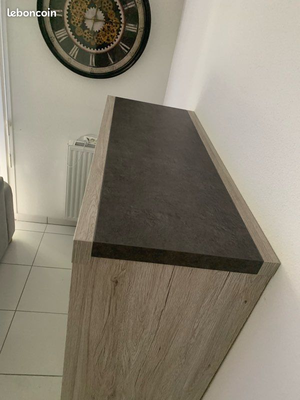Buffet haut gris bois (image 3)