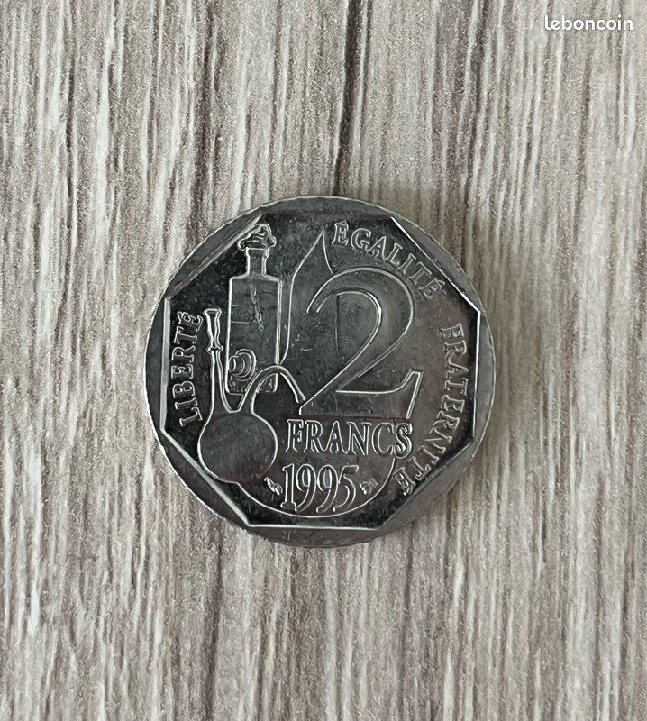 2 Francs Louis Pasteur 1995 – Pièce Française Nickel, état TTB