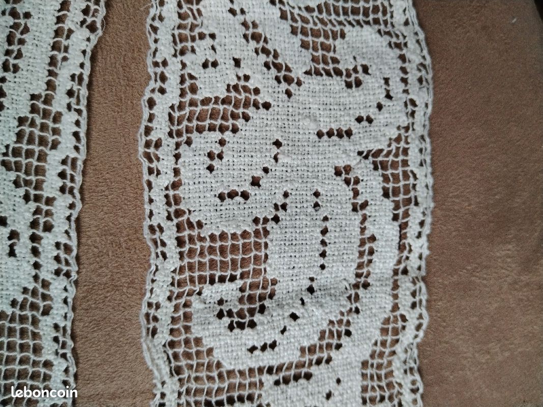 Bande de dentelle ancienne en lin (image 5)
