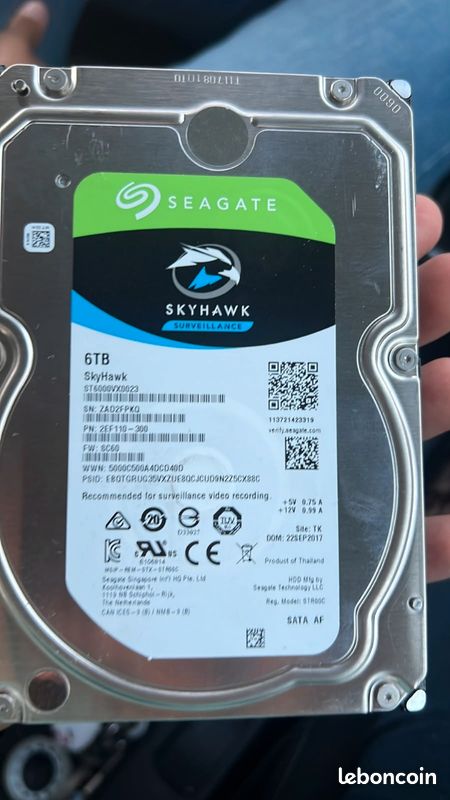 Seagate SkyHawk 6 To – HDD NAS / NVR Vidéosurveillance – SMART OK