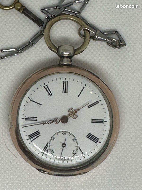 TRES JOLIE & Ancienne Montre Gousset Argentan - 70 Gr ! Ne Fonctionne Pas EUR 19,95 - FR