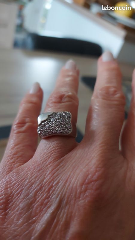 Bague Chevalière femme en argent poinçonne (image 2)