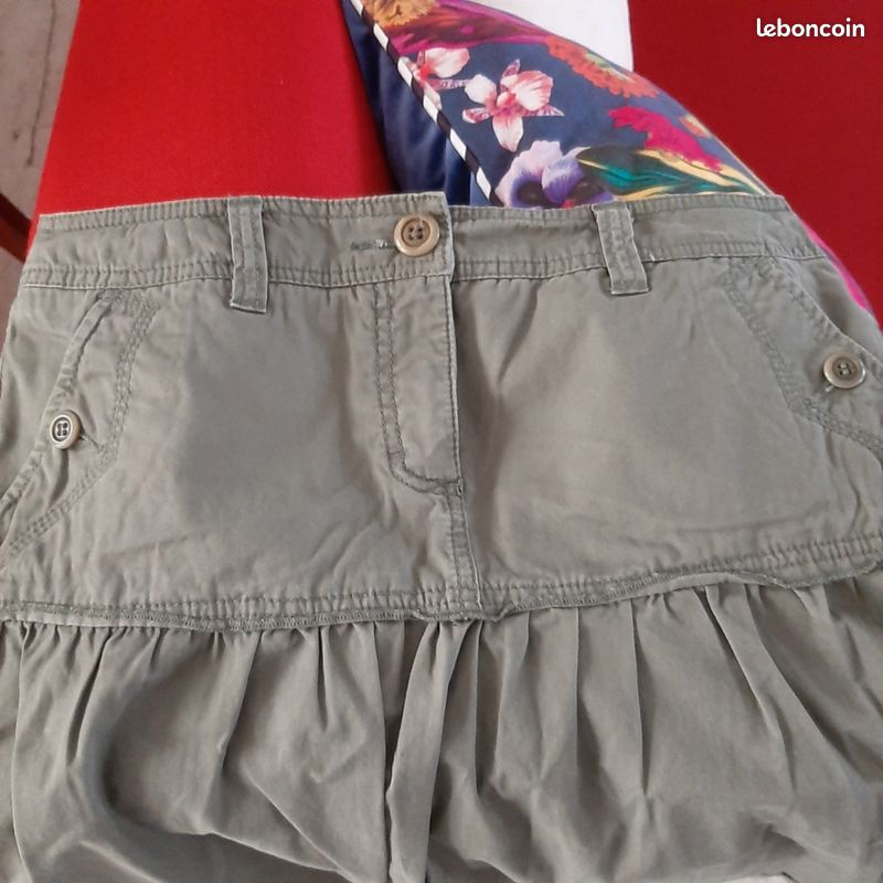 Jupes de printemps neuves, ourlet patchwork, taille élastique, pantalo