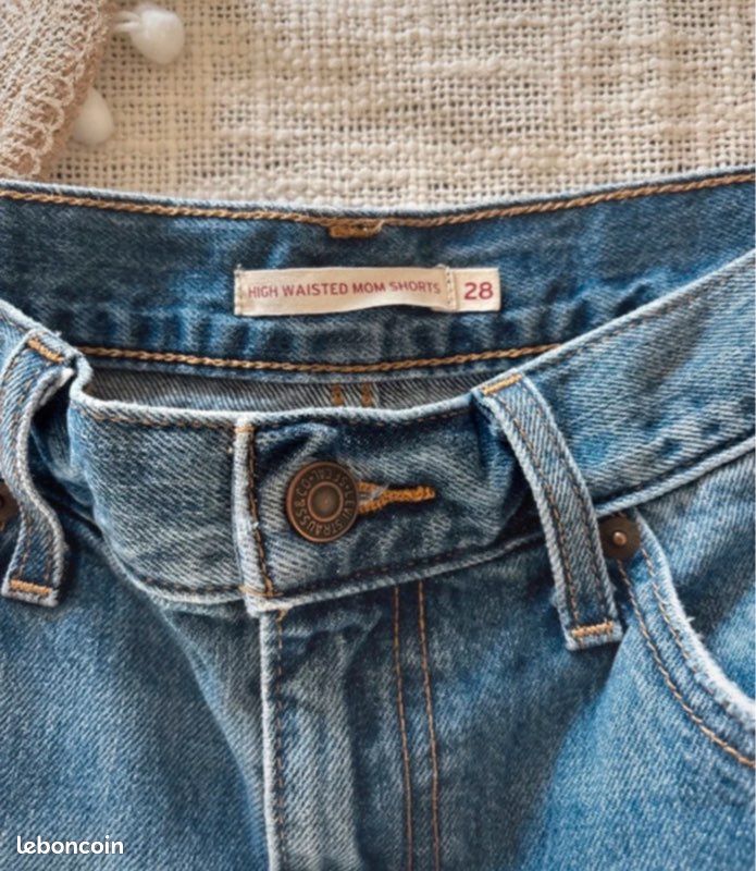 Short en jean Levis 501 femme 36-38 français (image 4)