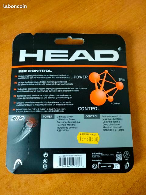 CORDAGE HEAD RIP CONTROL - HEAD - Cordages