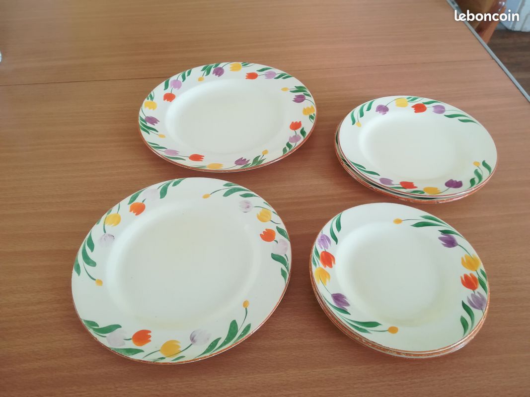 Vintage lot 8 assiettes ceramique anglaise Adderley Lawleys (image 1)