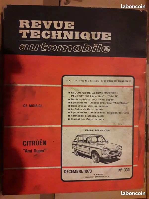 RT revue technique Citroën ami super (image 1)