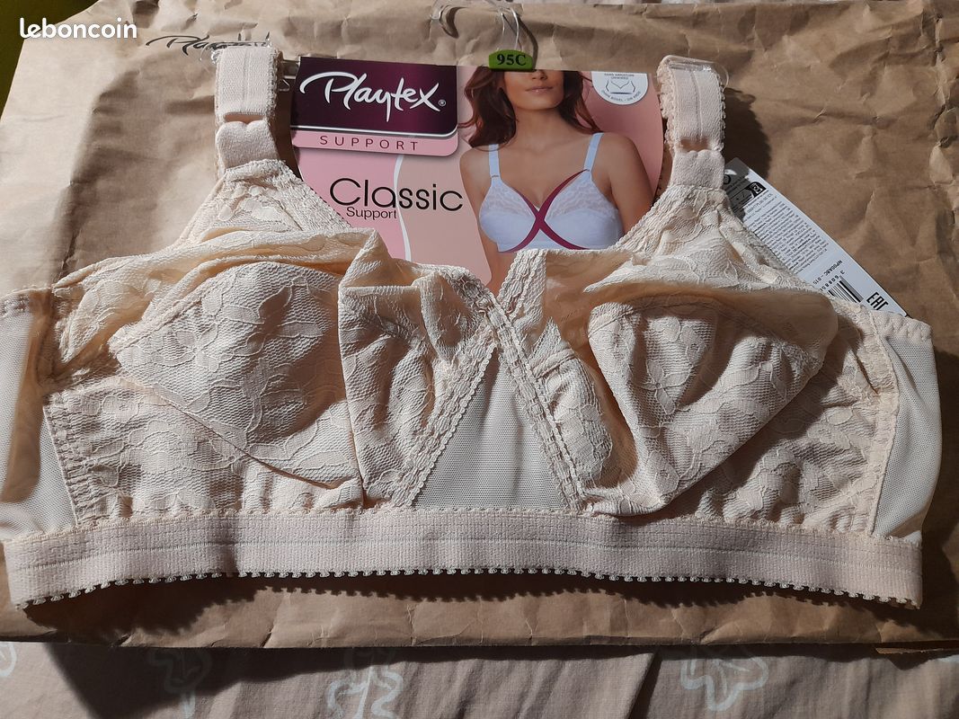 Soutien gorge playtex 80C beige classic support neuf Vêtements