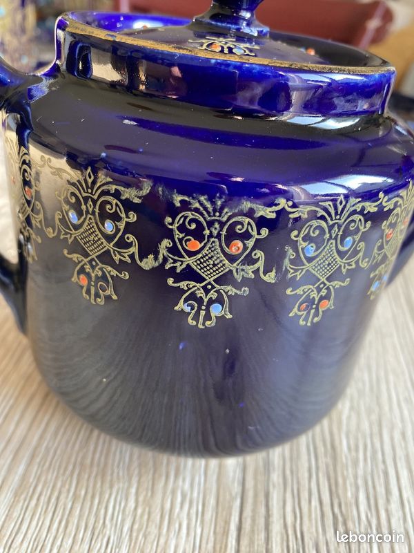 Cache pot et assiette en faïence (image 12)