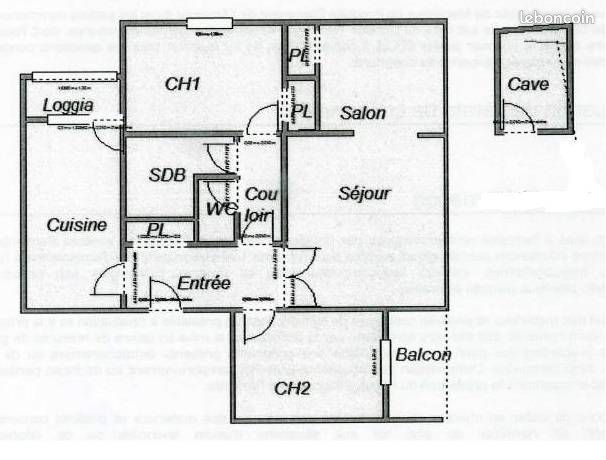 ANGERS – Bel appartement T3 lumineux avec balcons – Disponible au 4 août — 1