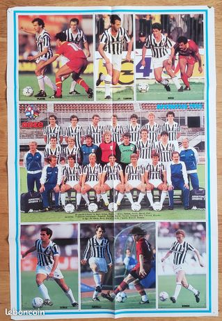Poster Football Vintage - Finale Liverpool Juventus 1985 - Platini - Onze Mondial