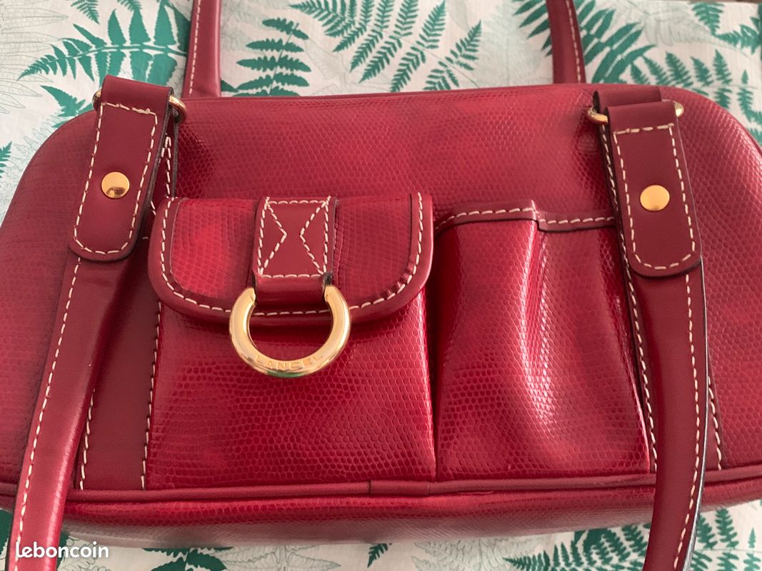 Sac à main Lancel rouge gamme Elsa (image 1)
