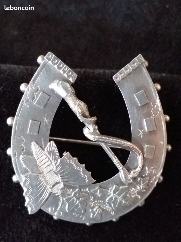 Broche Ancienne En Argent Massif - Jolie Pièce Vintage - Occasion