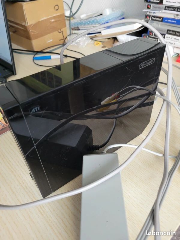 Console wii noire avec cables et sensor barre (image 3)