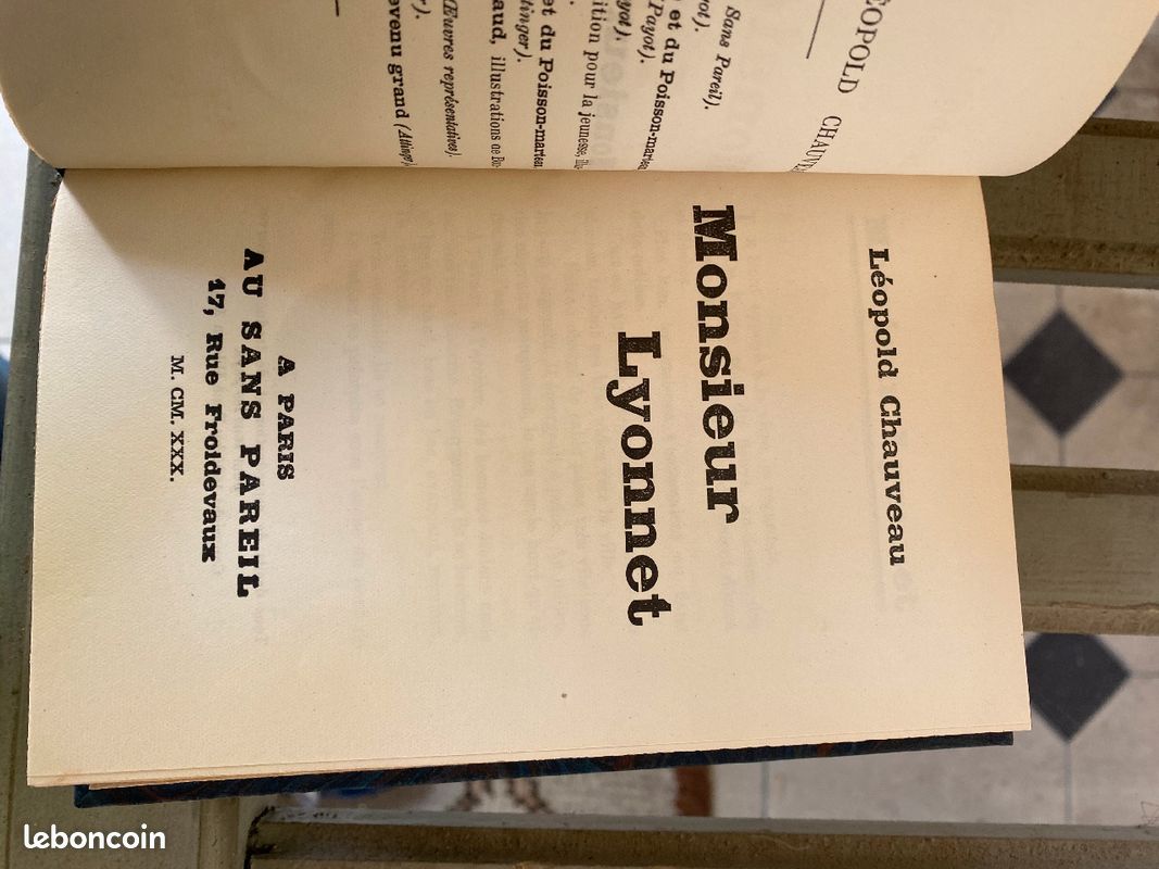 Livre Monsieur Lyonnet, leopold chauveau (image 2)