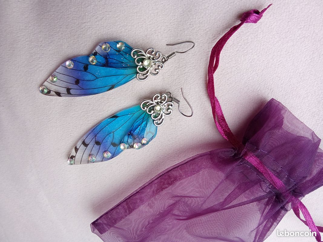 Boucles d'oreilles ailes de papillon (image 1)