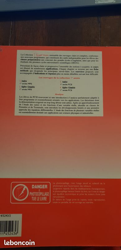 PCSI Mathématiques : ANALYSE Editions HACHETTE Supérieur (image 2)