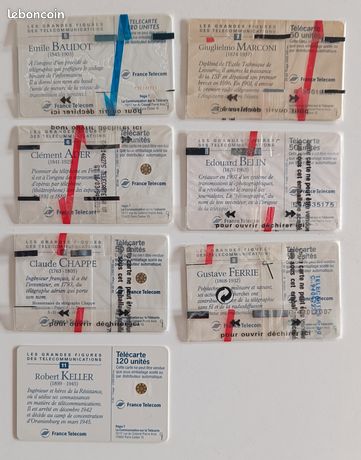 TELECARTE FRANCE 50 unites 10/92 grandes figures des telecom maurice