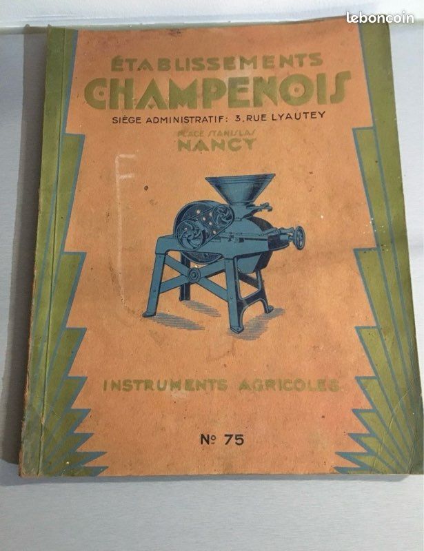 Catalogue Special N75 Des Instruments Agricoles D’Intérieur De Ferme-1935 (image 1)