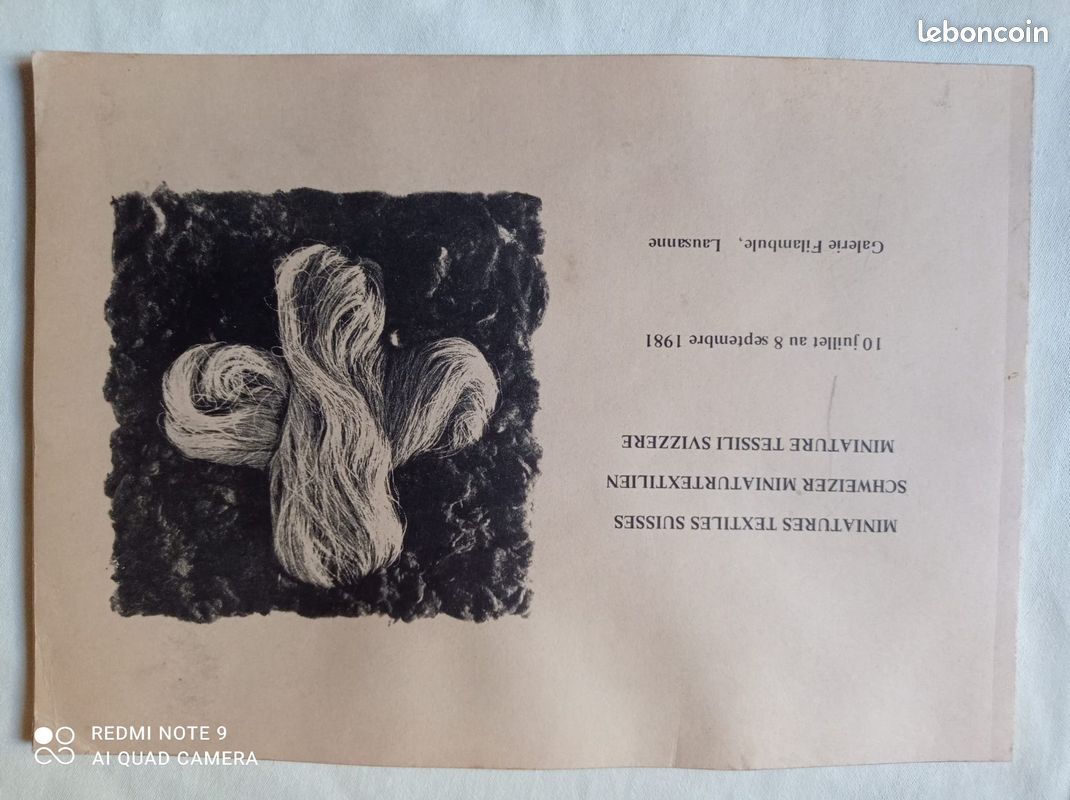 Catalogue exposition « miniatures textiles – Lausanne, galerie Filambule (image 1)