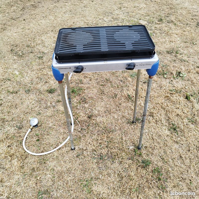 Gaz de camping + plancha /grill (image 1)
