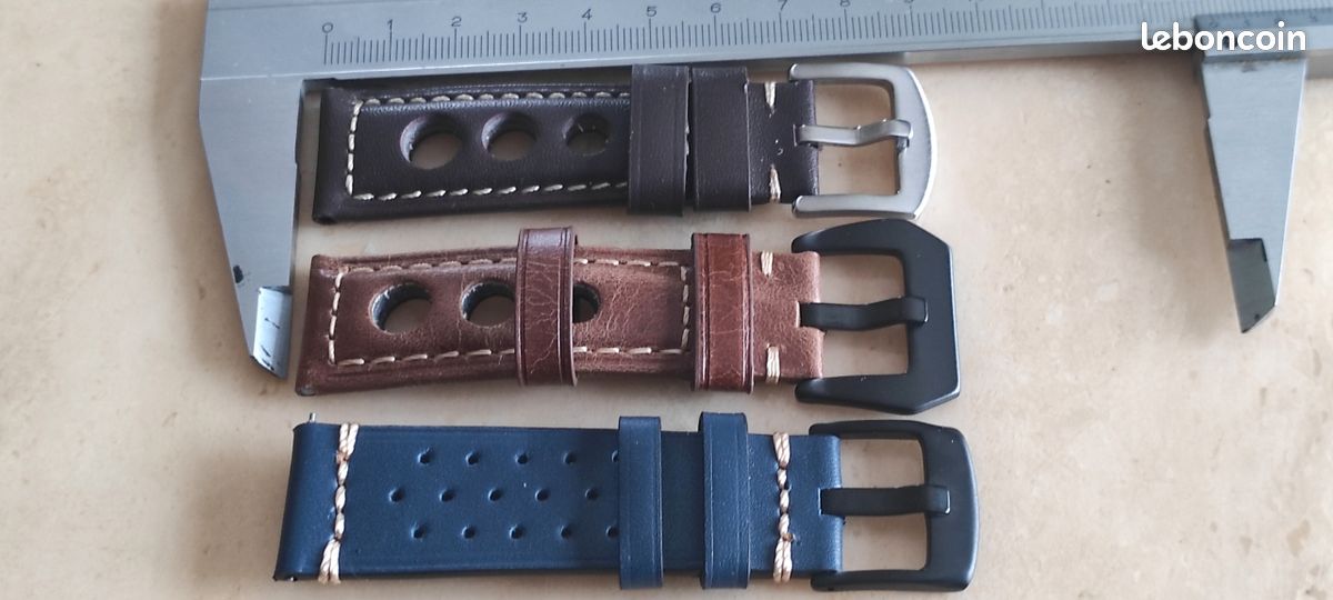 Bracelet montre simili cuir 22 mm différents modèles (image 7)