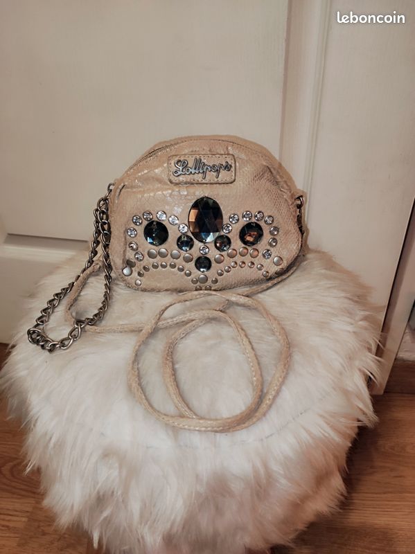 Sac Bandoulière Lollipops - Toile Et Cuir, Multicolore - Occasion En Bon état (TBE)